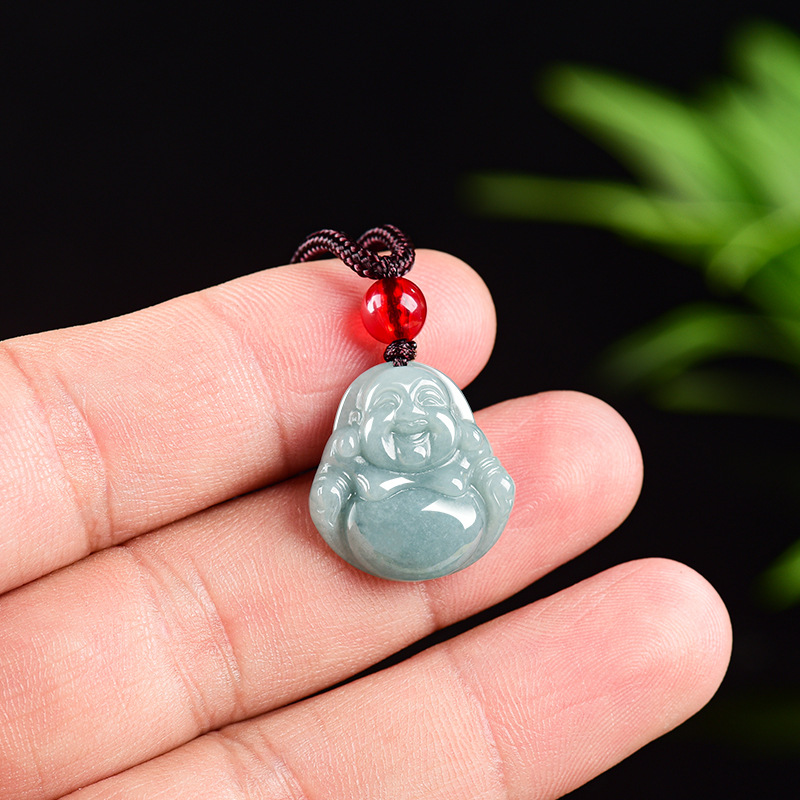 Jewelry & Watches Sp Zo O - Myanmar Jadeite Guanyin Buddha Pendant Necklace