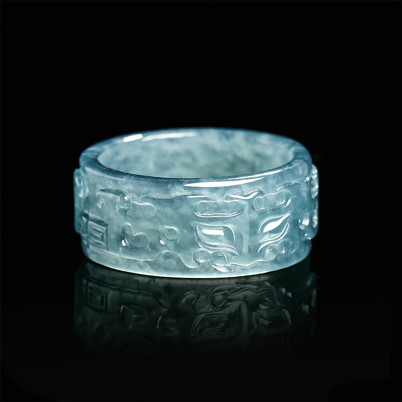 Jewelry & Watches Sp Zo O - Myanmar Jadeite Taotie Ring Fashion Accessories