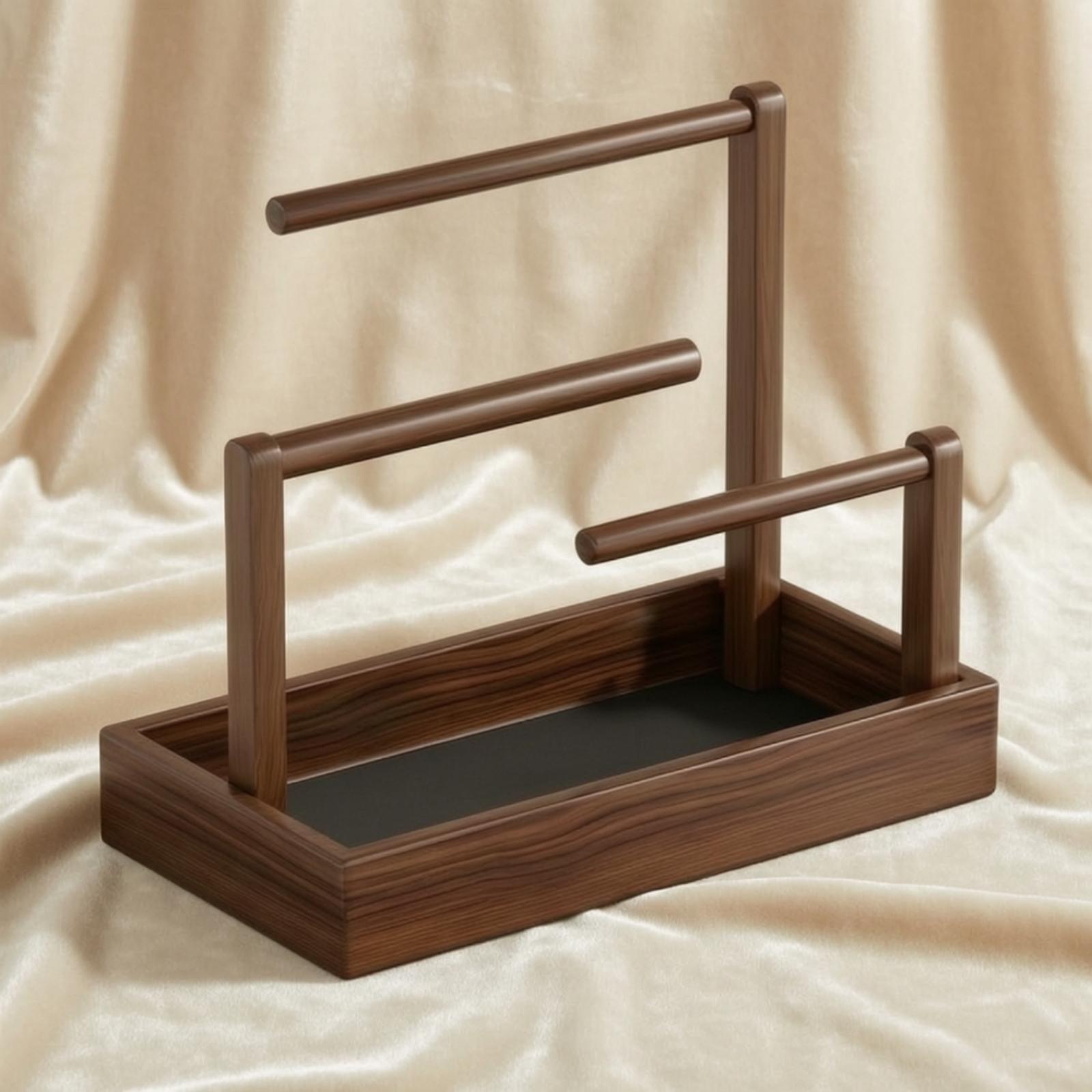 Walnut Wood Jewelry Stand 3 Ro - Jewelry And Watches Online recension och pris