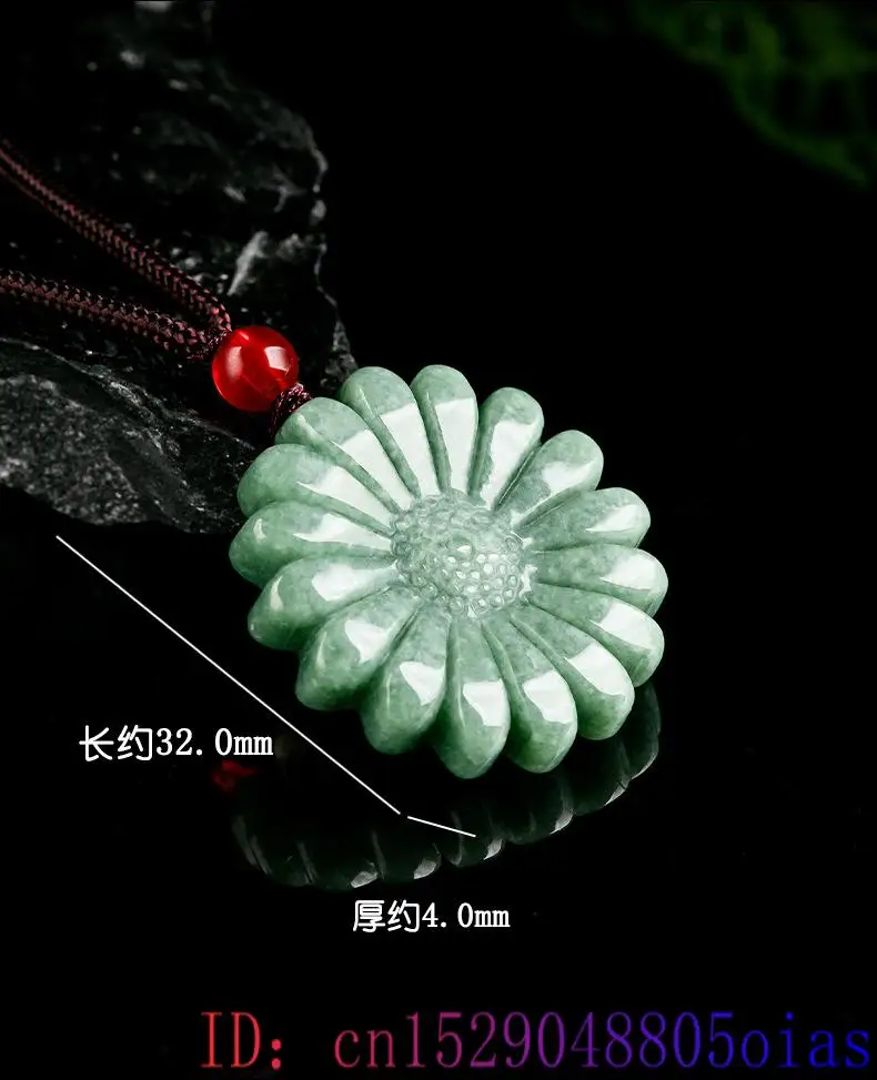 Green Jadeite Sunflower Pendan - Jewelry & Watches Sp Zo O recension och pris