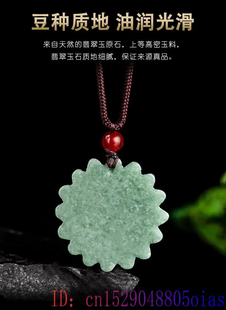 Green Jadeite Sunflower Pendan - Jewelry & Watches Sp Zo O recension och pris