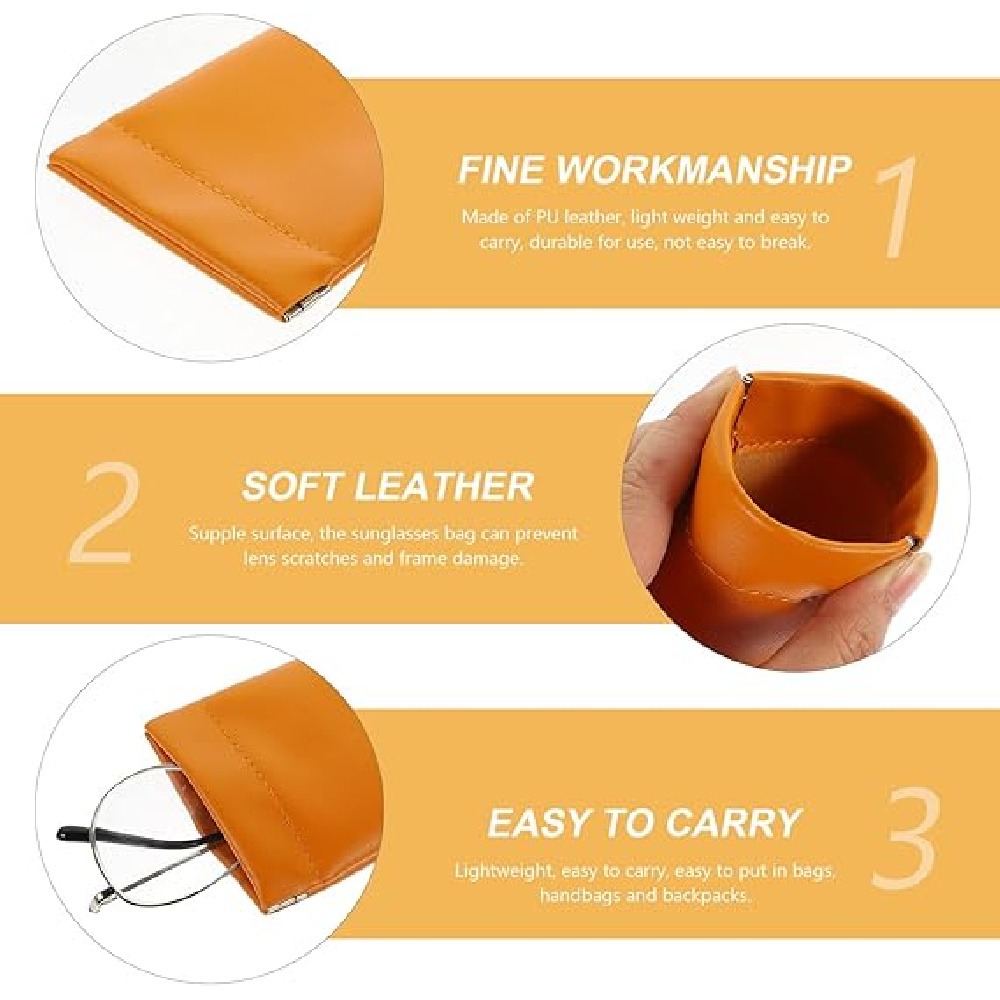 3 Pack PU Leather Storage Pouc - Jewelry Eyewear Watches & Accessories recension och pris