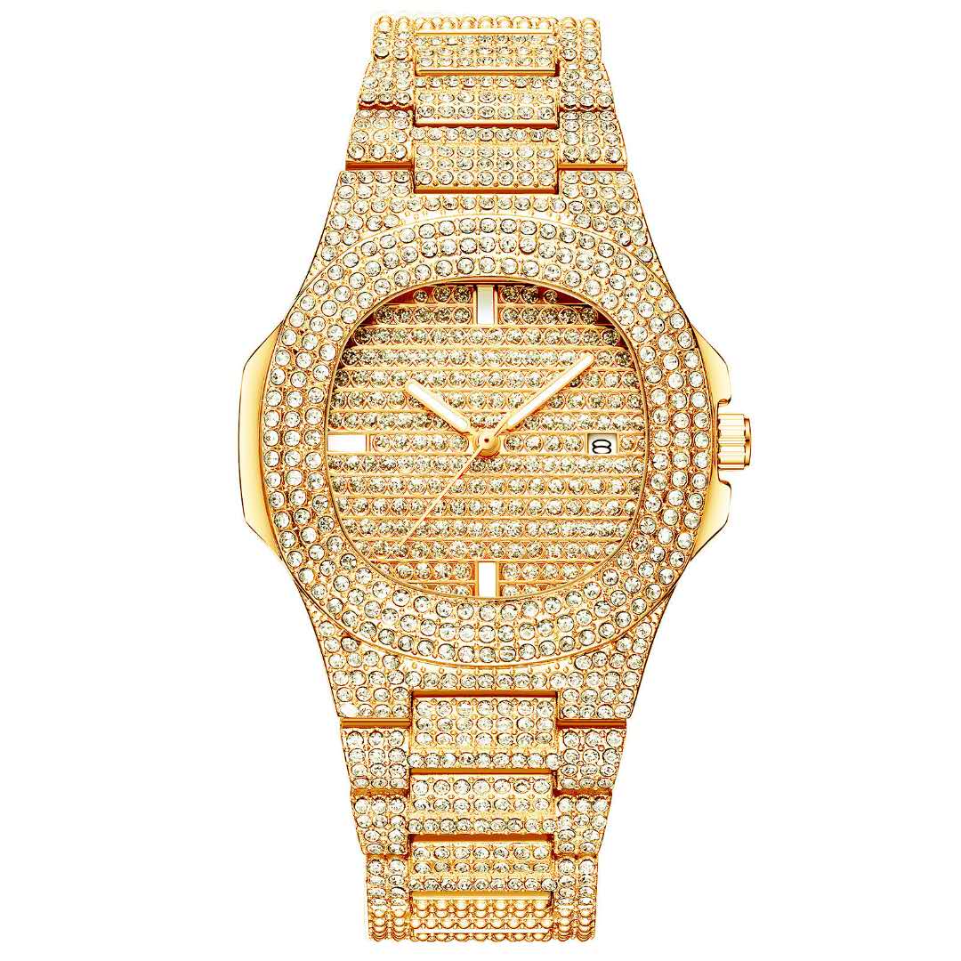1pc Popular Hip Hop Full Artif - Jewelry Diamond Watches recension och pris