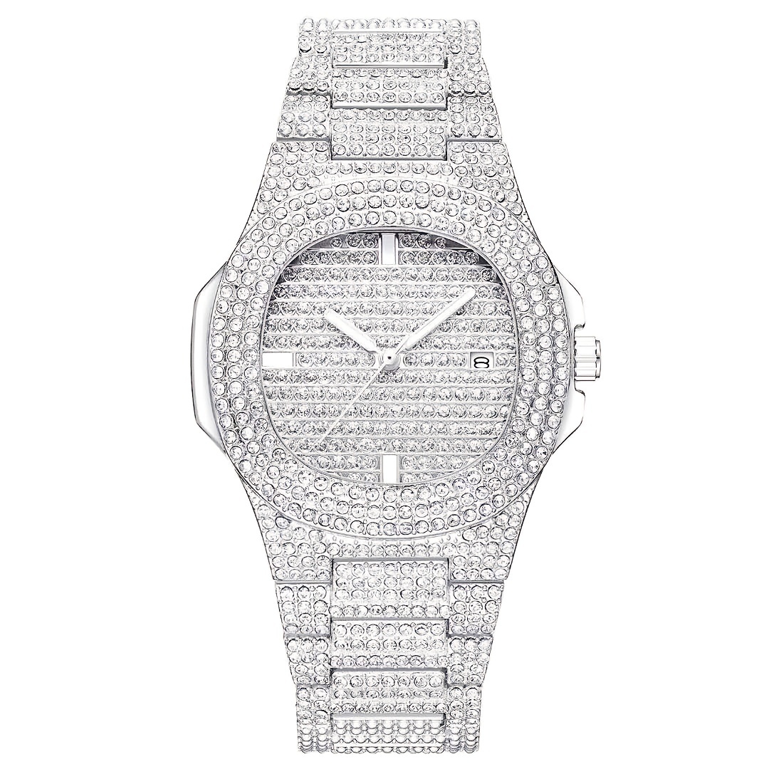 1pc Popular Hip Hop Full Artif - Jewelry Diamond Watches recension och pris