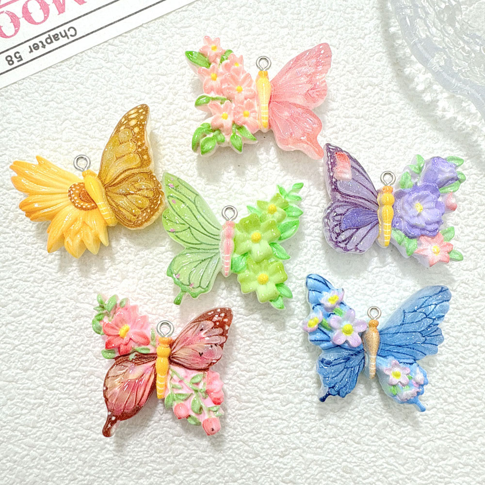 10pcs New Flower butterfly res - Butterfly Pendant Necklace recension och pris
