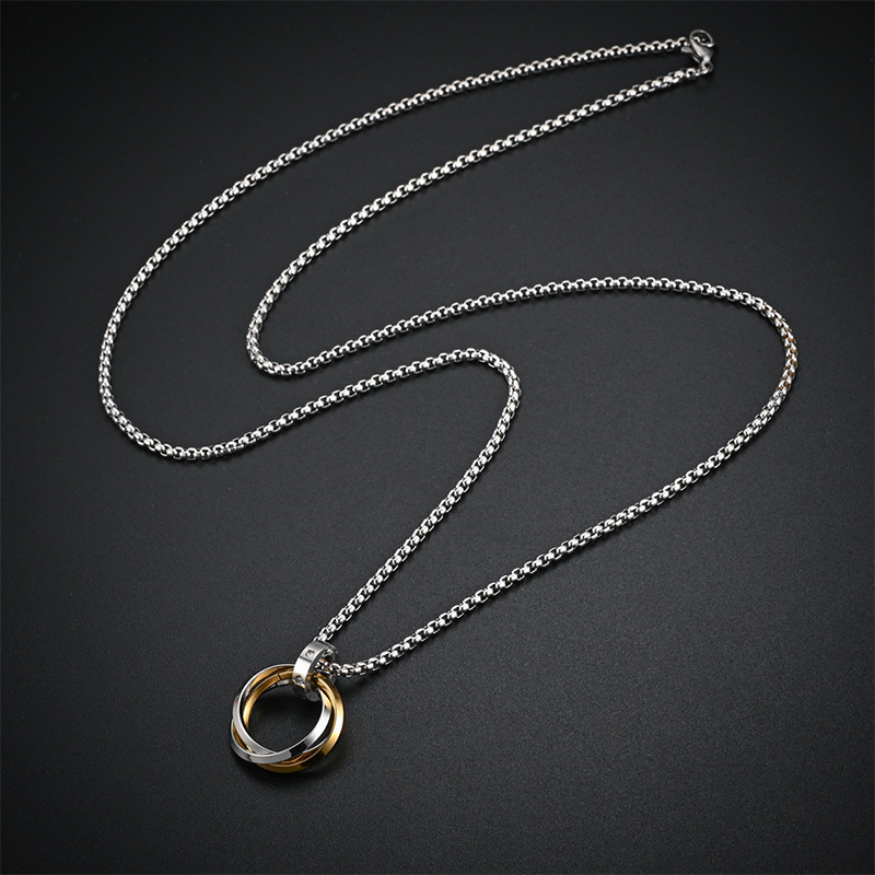 Fashion Men Necklace 3 Round R - Mens Dog Tag Necklace recension och pris