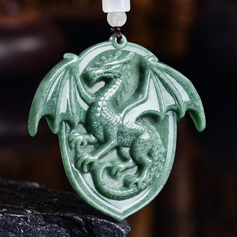 Natural Burmese Jadeite Dragon - Jewelry & Watches Sp Zo O recension och pris
