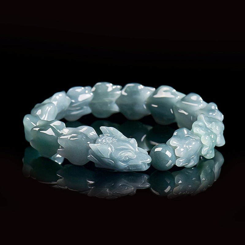 Blue Burmese Jadeite Dragon Br - Jewelry & Watches Sp Zo O recension och pris