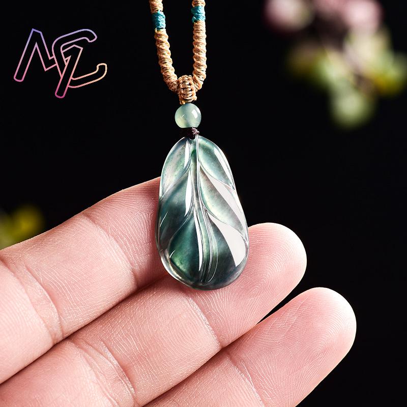 Myanmar Jadeite Leaf Pendant G - Jewelry & Watches Sp Zo O recension och pris