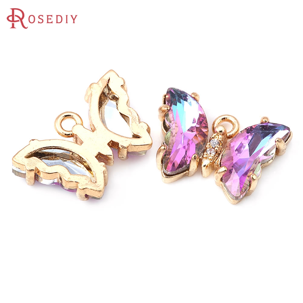 10PCS 18K Gold Color Brass and - Butterfly Pendant Necklace recension och pris