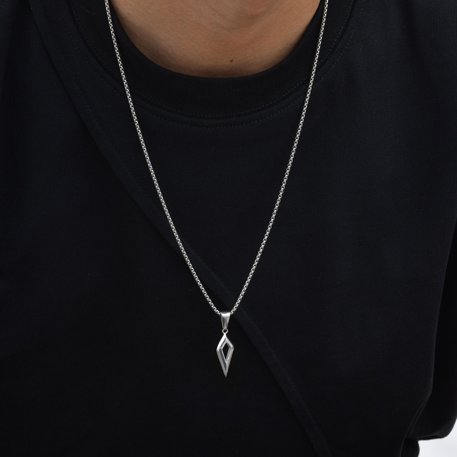 Vnox Beveled Four-pointed Star - Mens Dog Tag Necklace recension och pris