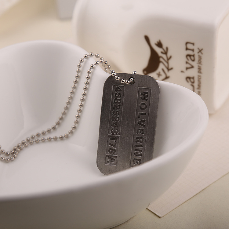 X Men Necklace Logan Hugh Jack - Mens Dog Tag Necklace recension och pris