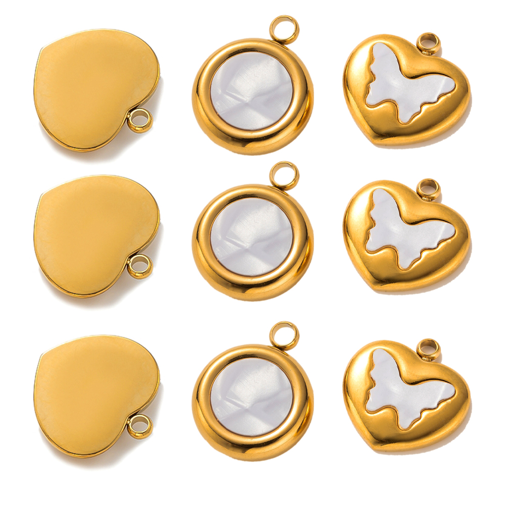 5Pcs Stainless Steel Gold Colo - Butterfly Pendant Necklace recension och pris